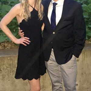 Lulu Black scalloped skater dress